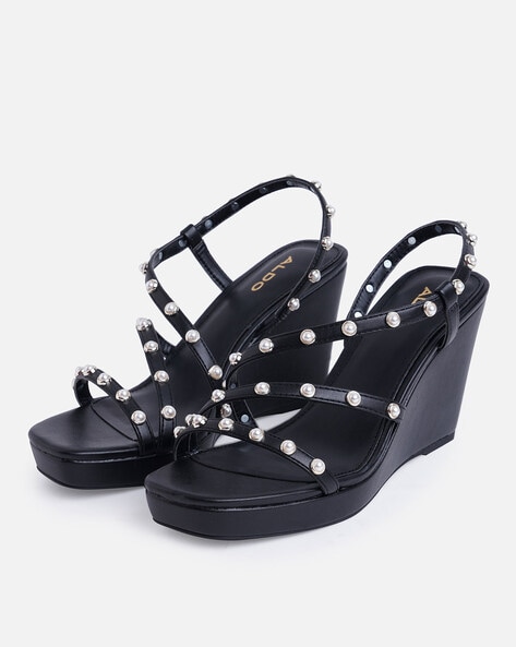 Studded 2025 wedge heels