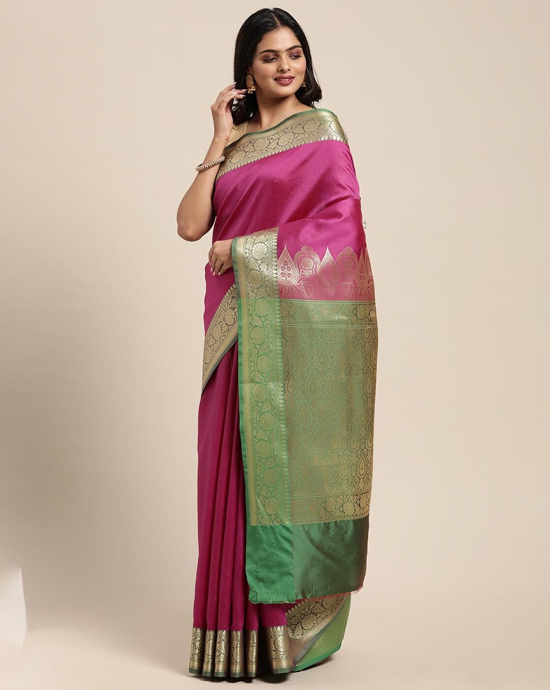 Buy Multicoloured Sarees for Women by Varkala Silk Saree Online | Ajio.com