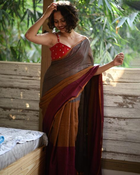 Pure Cotton Saree With Blouse – fab-persona