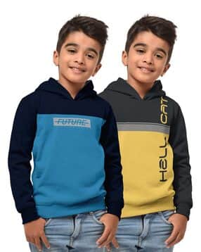 hellcat Pack of 2 Typographic Print Hoodies-picture-15