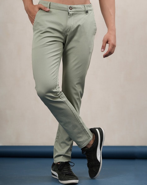 Kundan Men Polyviscose Blended Olive Green Formal Trouser  Pack Of 1  Trouser 