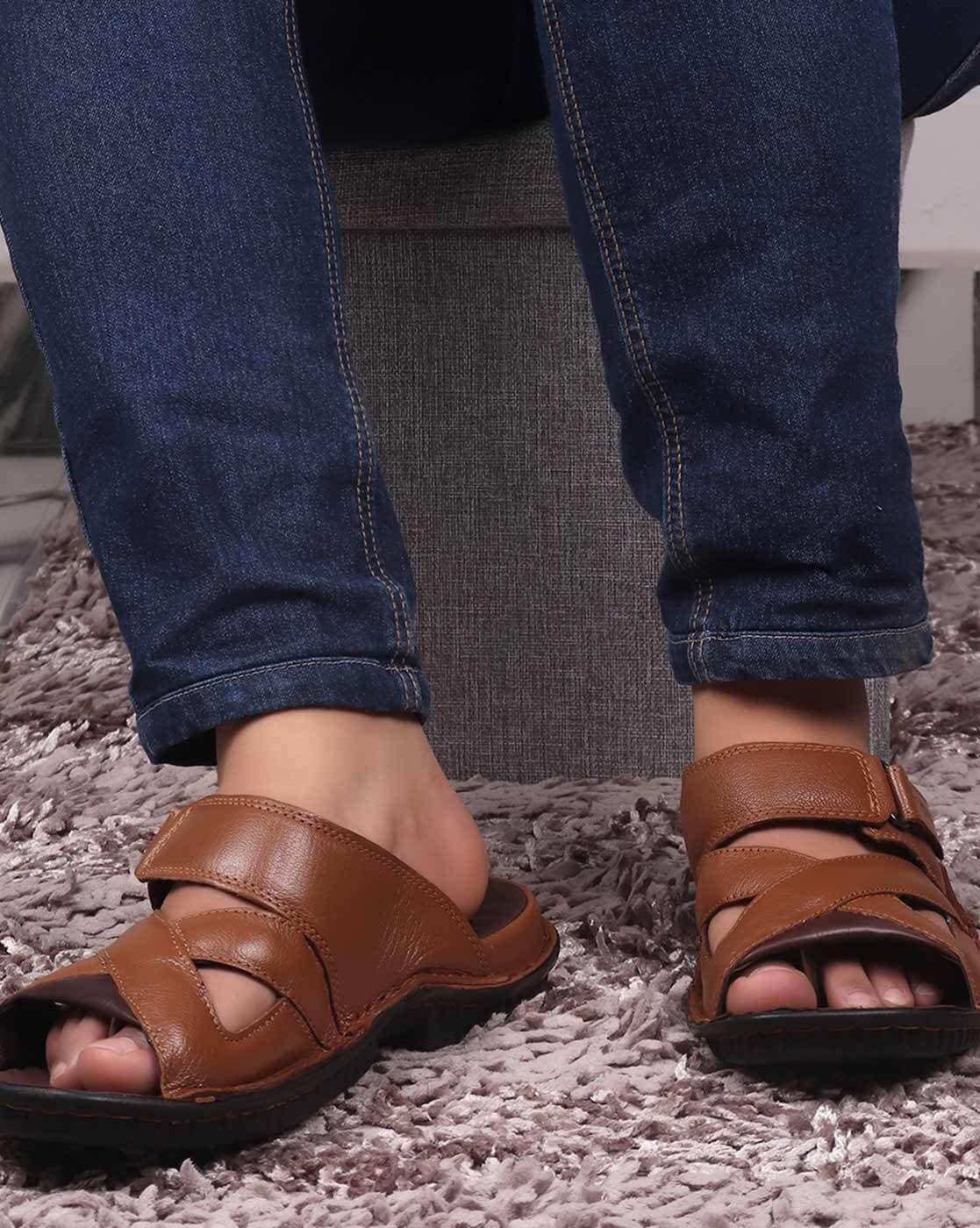 Red chief tan on sale slippers