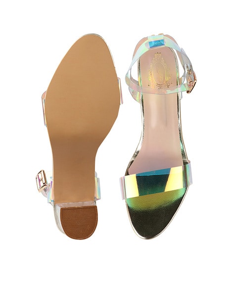 PLT Black Patent Square Toe Holographic High Heeled Sandals - size 5 | High heel  sandals, Sandals heels, Black patent