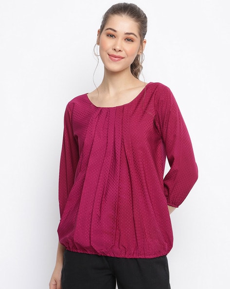 Buy Magenta Tops for Women by Mayra Online