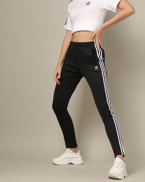 NEW Adidas Originals Womens Adicolor Rainbow Stripe Track Pants - Black -  XS | eBay