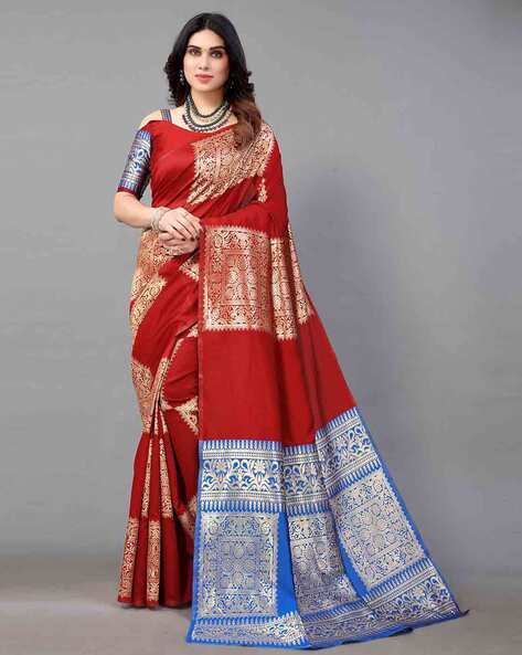 Buy Red Sarees for Women by SATRANI Online