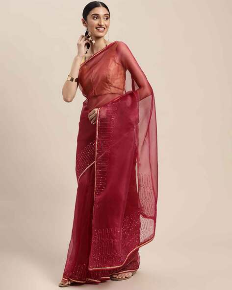 Buy Pink Sarees for Women by SURYADHARA Online | Ajio.com