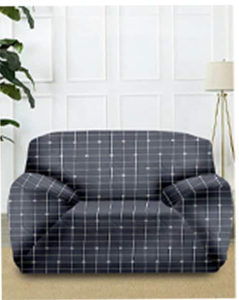 Cortina Eyelet Curtain Checked Single Seater Sofa Cover