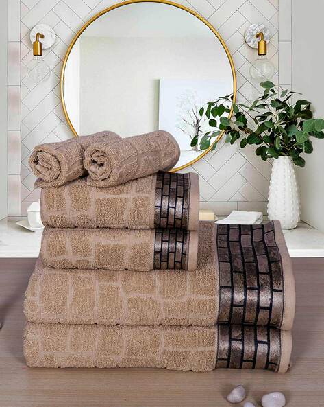 Buy Beige Towels Bath Robes for Home Kitchen by RANGOLI Online