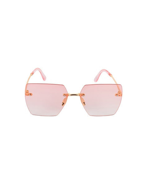 Square Rivet Decor Rimless Sunglasses – Wear.Style