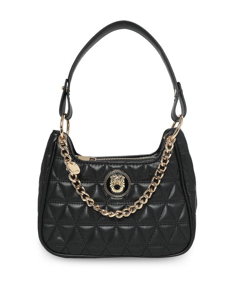 Quilted Shoulder Bag with Chain Strap