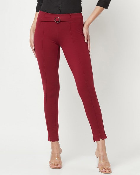 Ankle-Length Cotton Pencil Pant