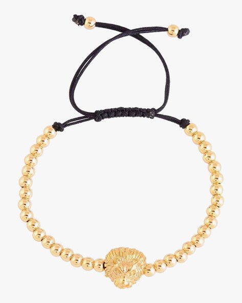 Lion Bracelet - Lava & Gold – Silk & Cotton-vachngandaiphat.com.vn
