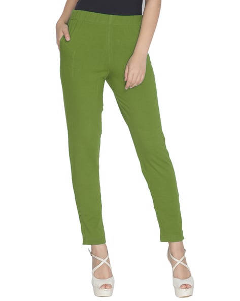 Buy LUX LYRA Slim Fit Women Dark Green Trousers Online at Best Prices in  India | Flipkart.com