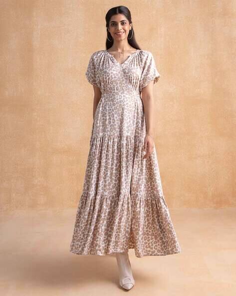 Buy Beige Dresses for Women by Femella Online | Ajio.com
