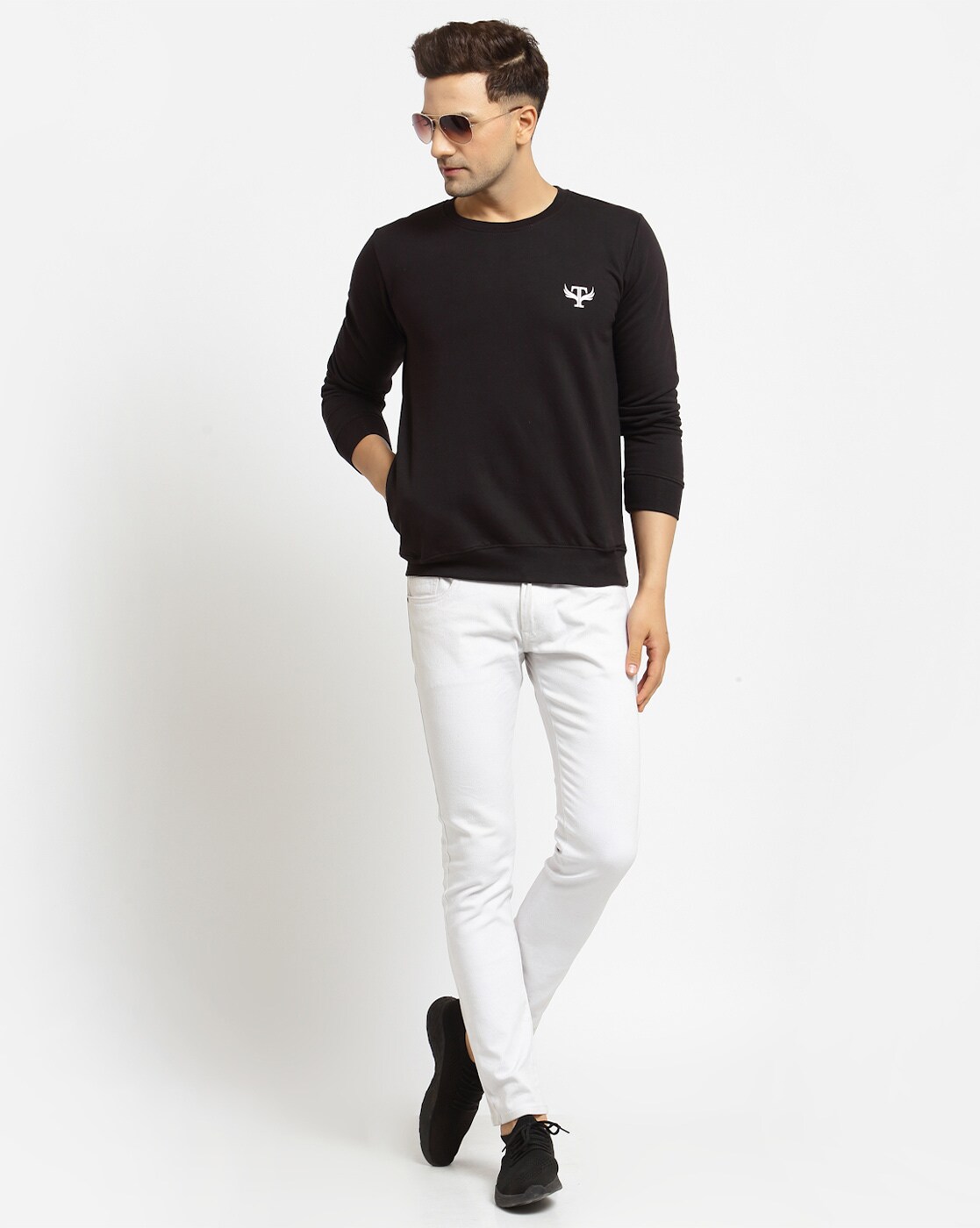 Buy Black Sweatshirt & Hoodies for Men by HEATHEX Online