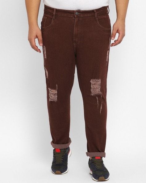 💌 paige slim jeans - brown color & studded on the... - Depop