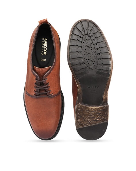 GEOX Men Leather Brown Formal Shoes | Brown Color Men | AJIO LUXE