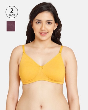 Double Layered Non-Wired Non-Padded 3/4th Coverage T-Shirt Bra