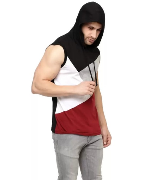 Relaxed Fit Sleeveless Hoodie