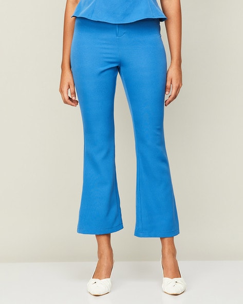 Buy Blue Trousers & Pants for Women by CODE BY LIFESTYLE Online