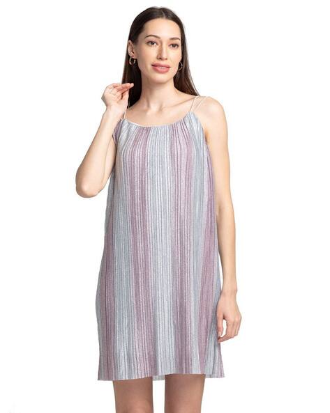 Embellished Strappy Shift Dress