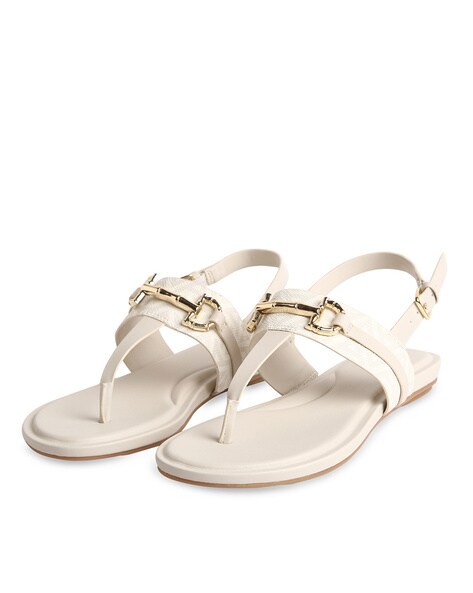 Aldo white 2025 flip flops