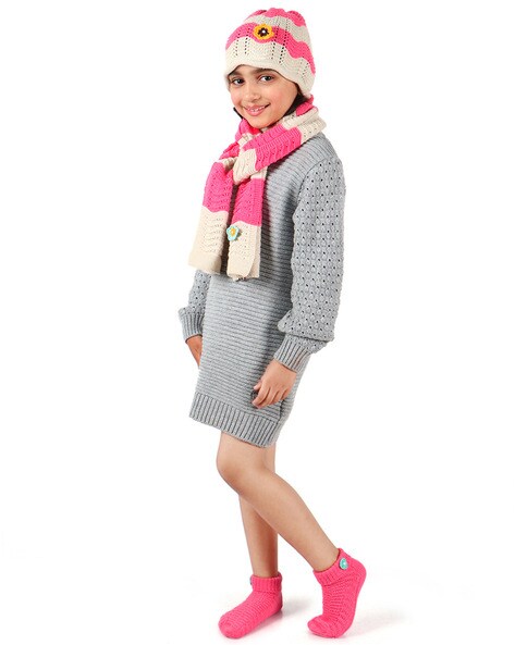 Buy Blue & Peach Socks & Stockings for Girls by Bharatasya Online