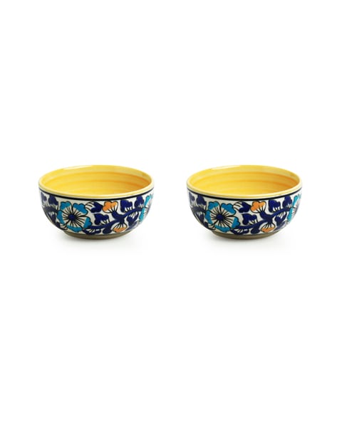 Buy ExclusiveLane Ceramic Dinner Plates - With Serving Bowls & Katoris,  Earthen Turquoise, Hand Glazed, Microwave Safe Online at Best Price of Rs  3560 - bigbasket
