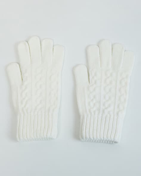 Winter Gloves with Ribbed Cuff