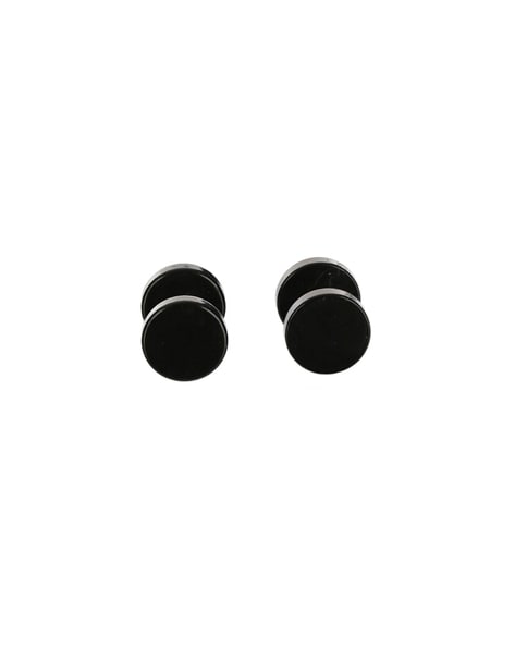 Double-sided ball stud earrings - Black – Todayful Jewelry