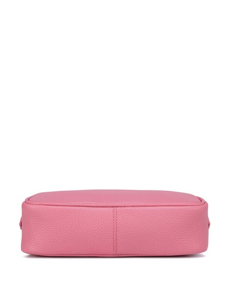 Da Milano Pink Leather Sling Bag