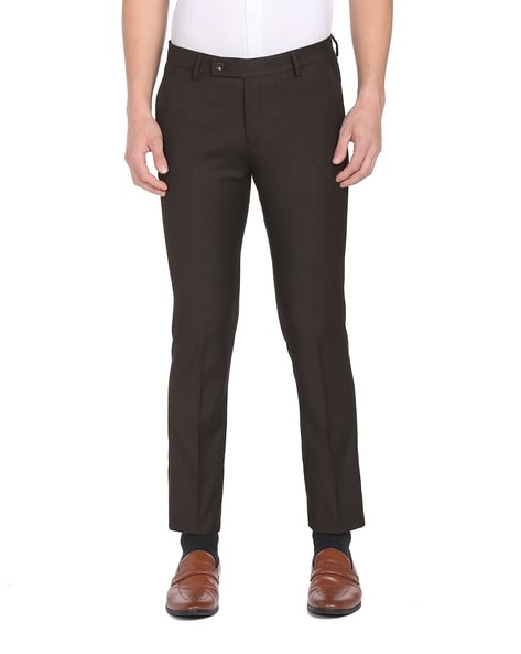 Buy Arrow Hudson Regular Fit Dobby Trousers - NNNOW.com