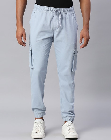 Flat-Front Mid-Rise Cargo Pants