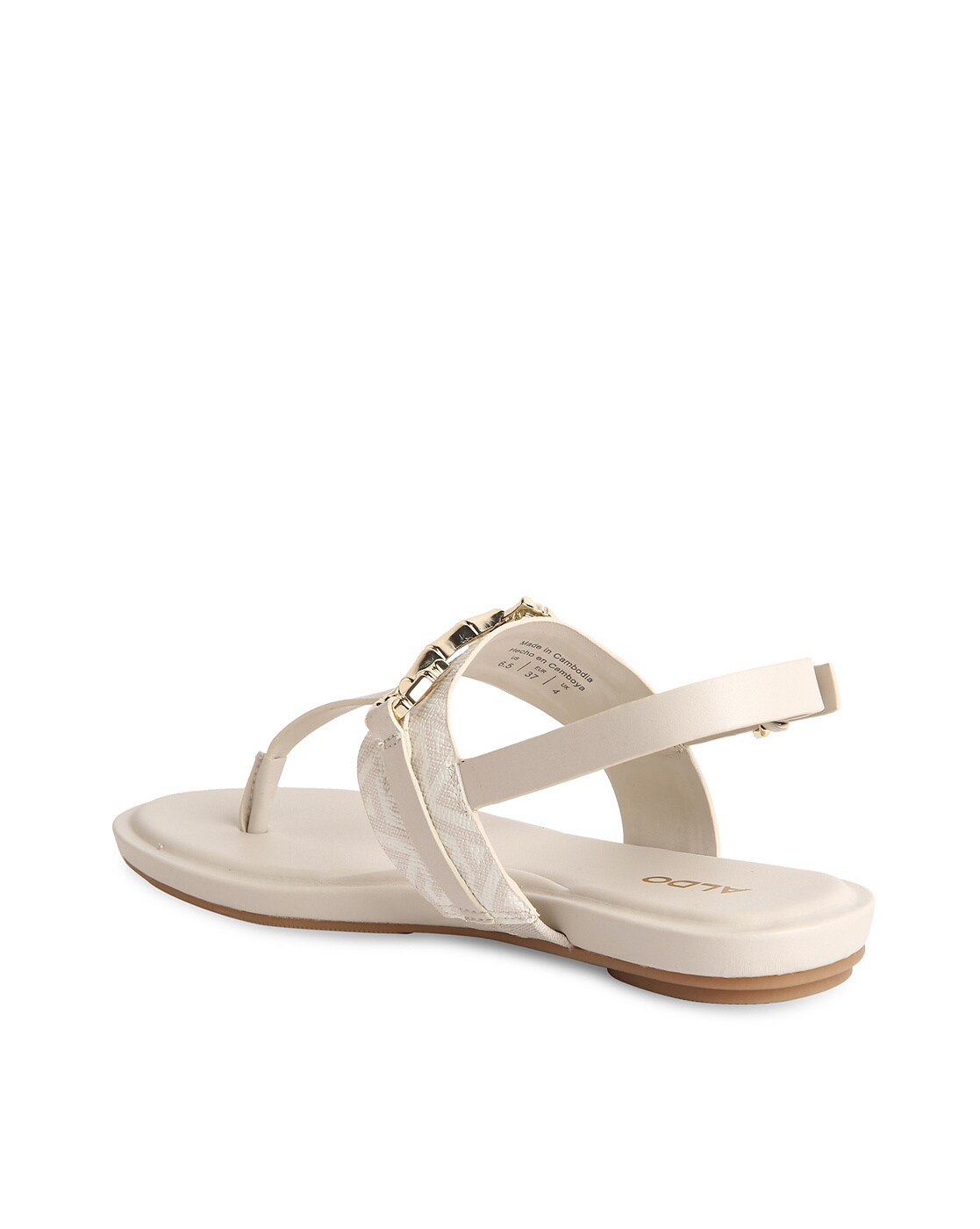 Coach Issaa Leather Flat Sandals - White | Editorialist