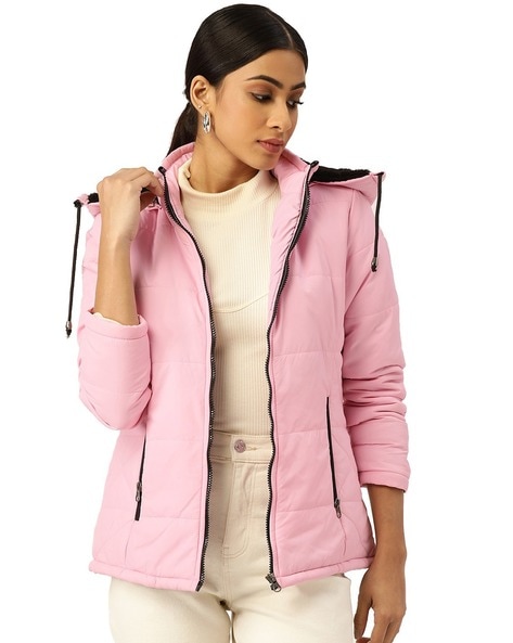 HOODED SPIRIT SPORTS WOMEN'S PINK PUFFER JACKET