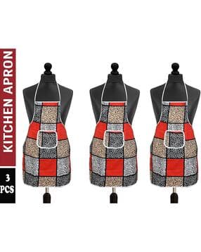 Pack of 3 Printed Aprons with Drawstrings-image-42