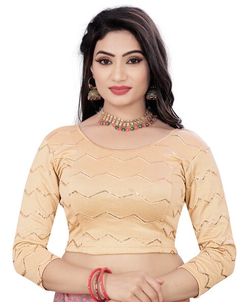 Pujia Mills Women's V Neck Embroidery Readymade Saree Blouse for Lehenga  Choli : Amazon.in: Fashion