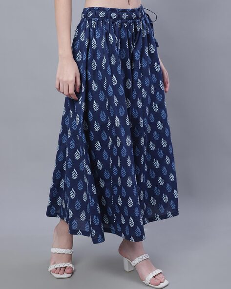 Printed Palazzos with Elasticated Waist