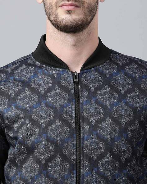 Louis Vuitton Drop Needle Monogram Bomber in Blue for Men