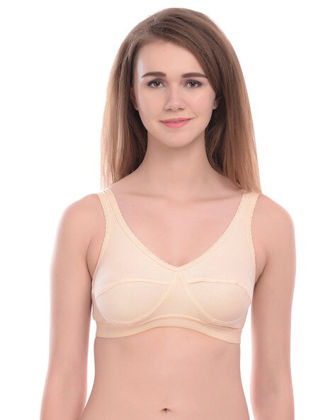 Buy Rosaline Everyday Double Layered Non-Wired 3/4th Coverage T-Shirt Bra ( Pack of 2) - Red Rose at Rs.461 online