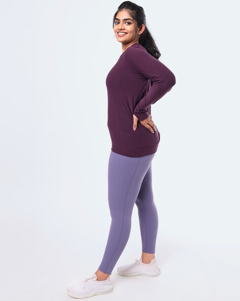 Buy Women's Purple Leggings & Tights Online from BlissClub