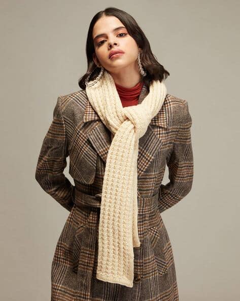 Blanket Scarf Cream Wool Scarf Womens Wander AgioWinter Women Warm