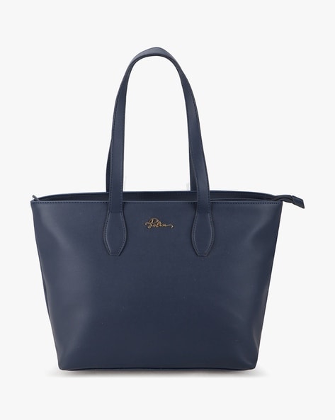 Navy blue tote online handbag