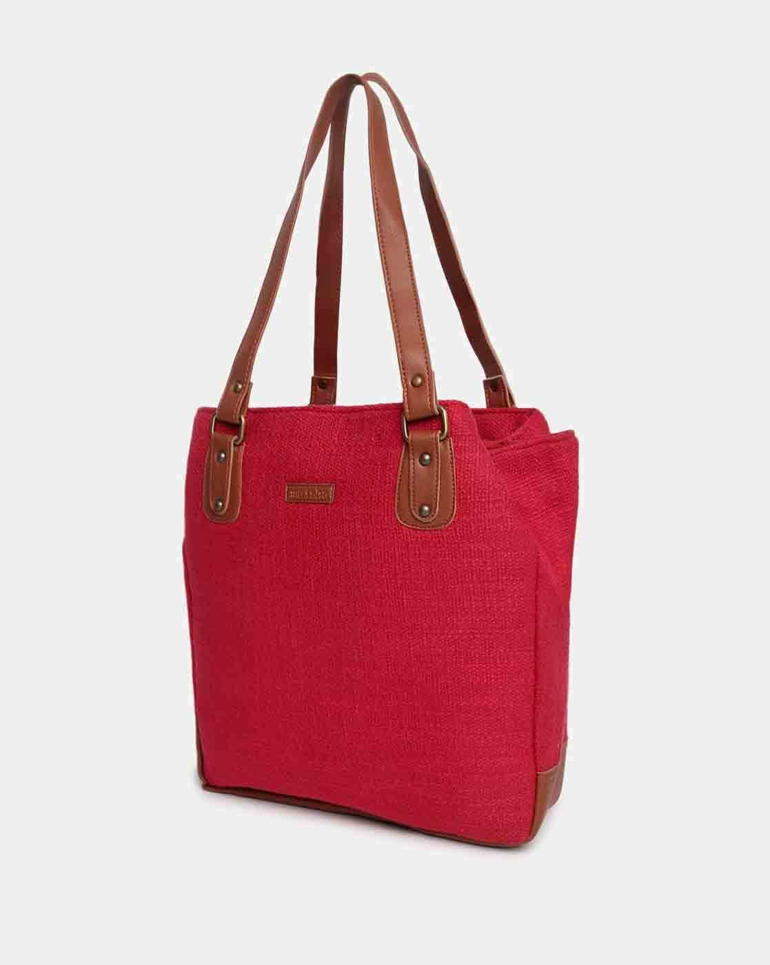 Buy Mochi Brown Textured Large Shoulder Bag Online At Best Price @ Tata CLiQ