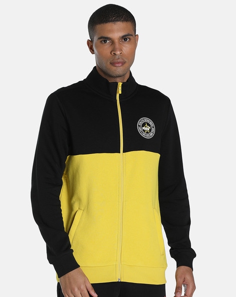 Puma black hotsell and yellow tracksuit