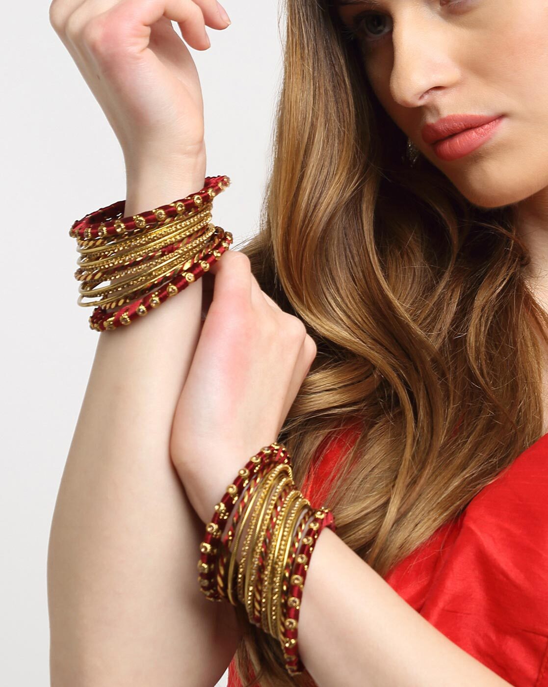 Buy Maroon Bracelets & Bangles for Women by Oomph Online