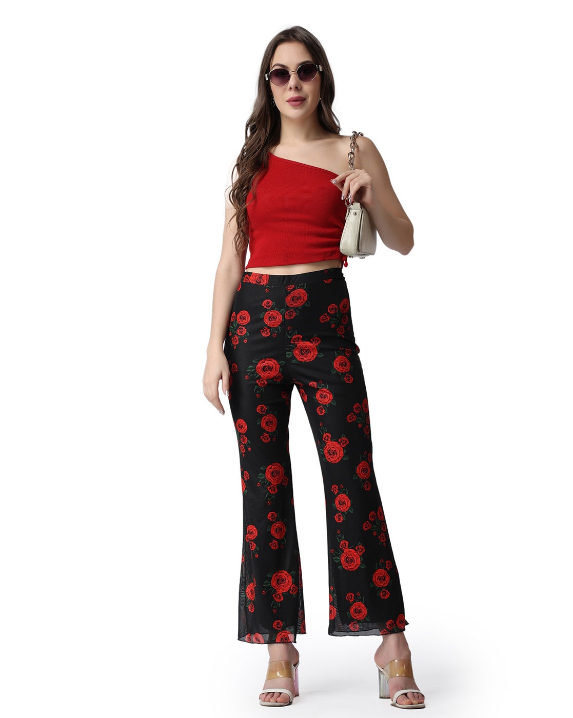 Buy Black Trousers & Pants for Women by POPWINGS Online