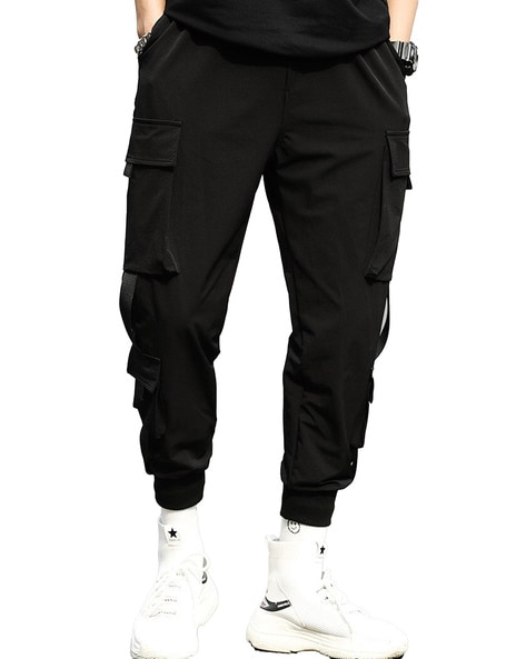 Buy XNIUIU Liudraka Men's High Stretch Multi-Pocket Skinny Cargo Pants,  Casual Drawstring Joggers Pants Cargo Pants Work Pants (Black,29) Online at  desertcartINDIA