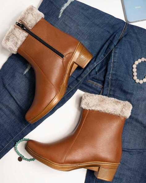 Fur lined tan outlet boots